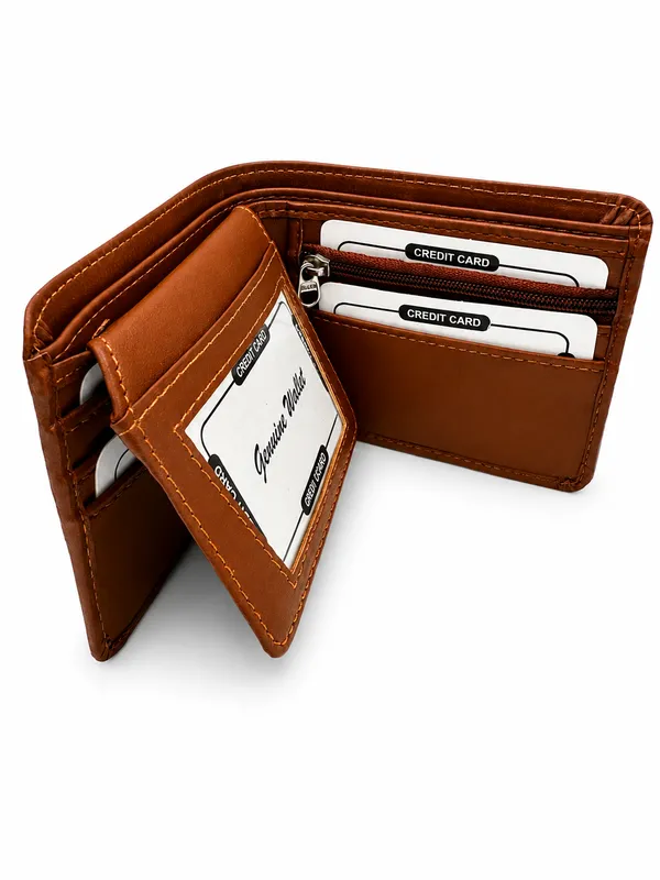 Brown_Faux_Leather_Bi-Fold_Wallet_For_Men