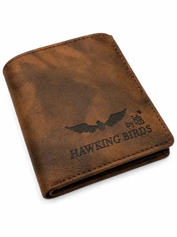 Brown_Faux_Leather_Textured_Compact_Wallet_For_Men