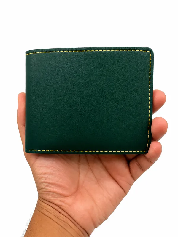 Green_Faux_Leather_Bifold_Wallet_For_Men