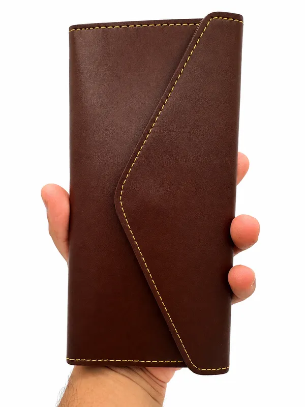 Brown_Faux_Leather_Envelope_Wallet_For_Men