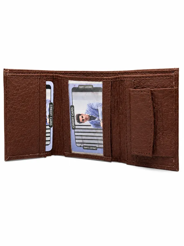 Brown_Faux_Leather_Woven_Strap_Bi-Fold_Wallet_For_Men