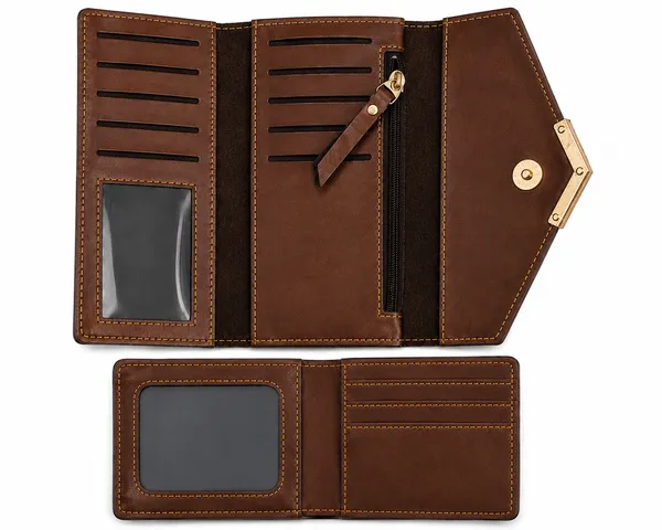 Brown_Faux_Leather_Long_Envelope_Wallet_For_Women_Pack_Of_2