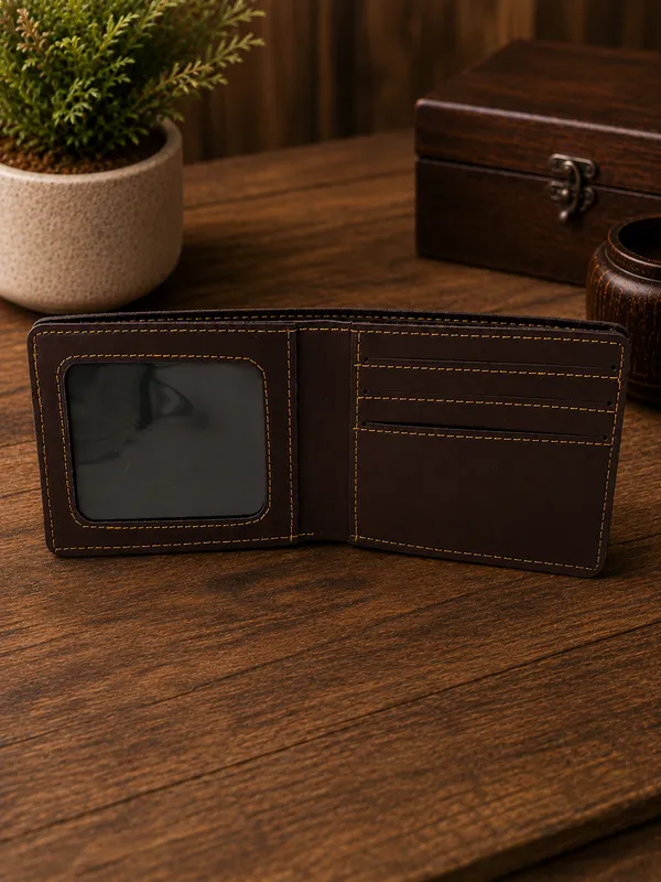 Brown_Faux_Leather_Bi-Fold_Wallet_For_Men