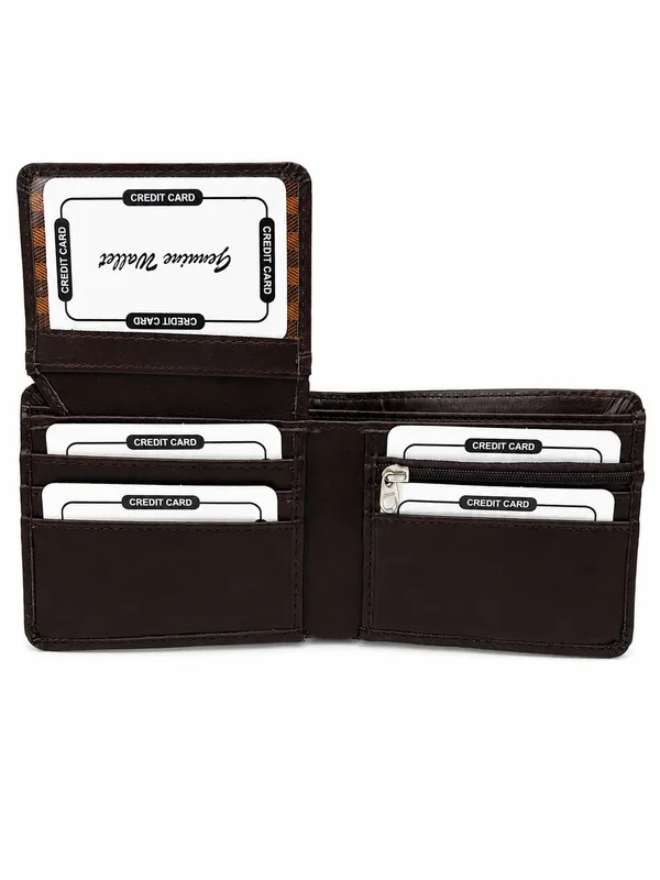 Brown_Faux_Leather_Textured_Bi-Fold_Wallet_For_Men