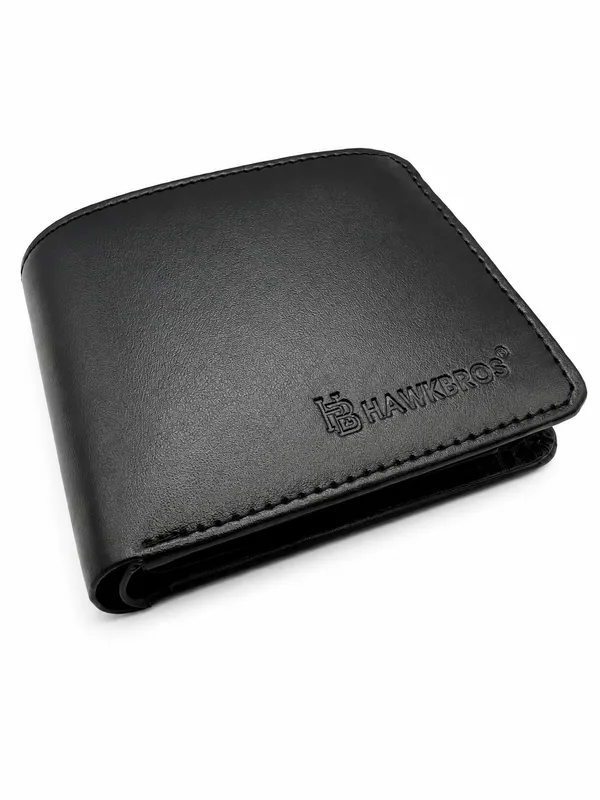 Black_Faux_Leather_Bifold_Wallet_For_Men
