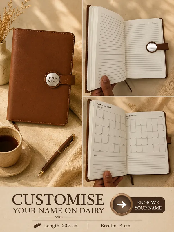 Brown_Faux_Leather_Strap_Closure_Dairy