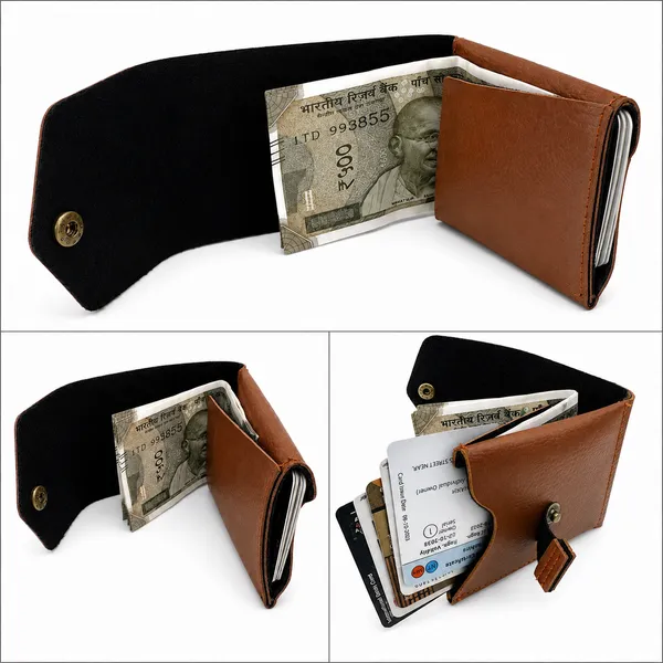 Navy_Faux_Leather_Textured_Bifold_Wallet_For_Women