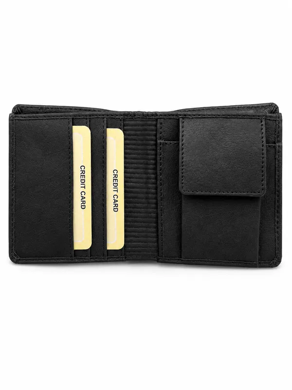 Black_Faux_Leather_Bifold_Zipper_Wallet_For_Men