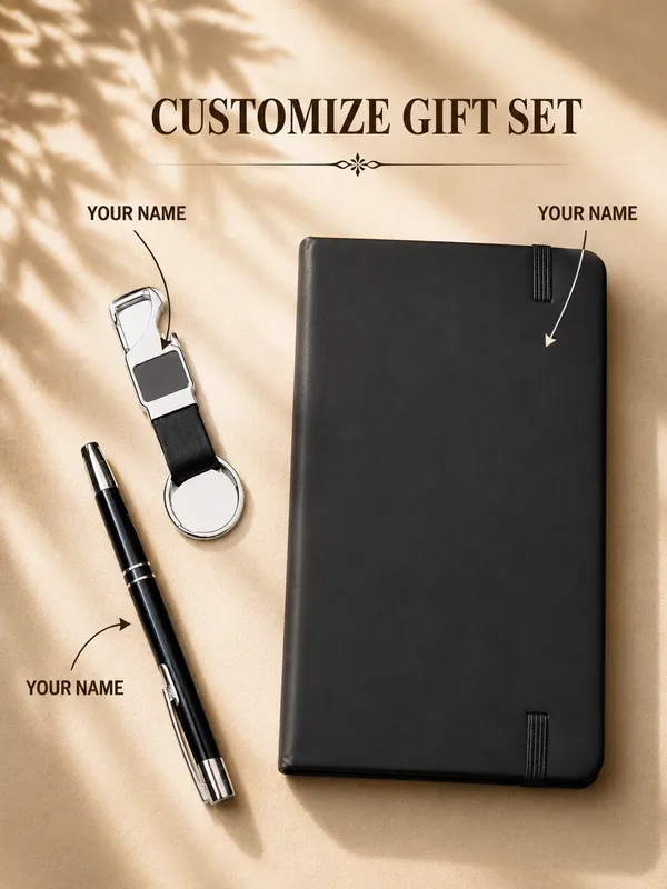 Black_Faux_Leather_Notebook_Pen_And_Keychain_Gift_Set_Pack_Of_3