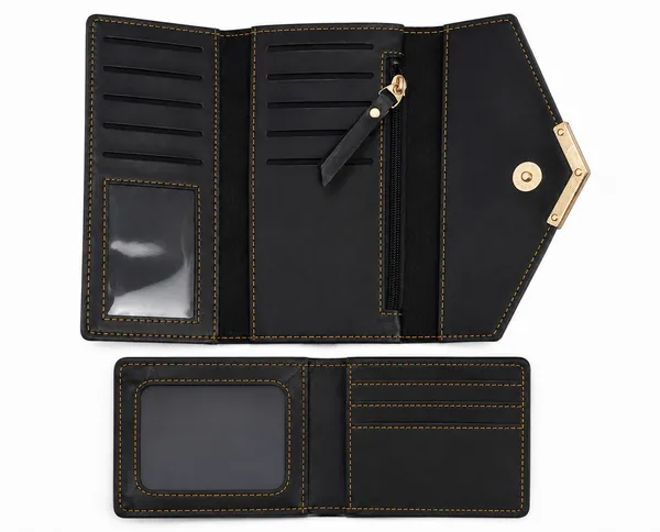 Black_Faux_Leather_Long_Envelope_Wallet_For_Women