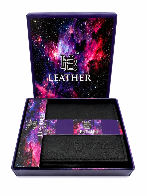 Black_Faux_Leather_Slim_Bi-Fold_Wallet_For_Men