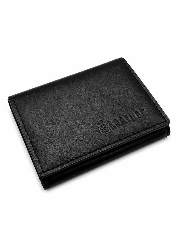 Black_Faux_Leather_Slim_Bi-Fold_Wallet_For_Men