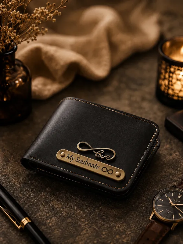 Black_Faux_Leather_Bifold_Wallet_For_Men