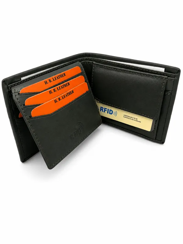 Black_Leather_Geometric_Panel_Bi-Fold_Wallet_For_Men