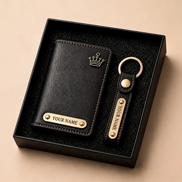 Black_Faux_Leather_Wallet_And_Keychain_Set_For_Men_Pack_Of_2