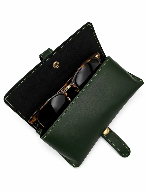 Green_Faux_Leather_Eyewear_Case_For_Unisex