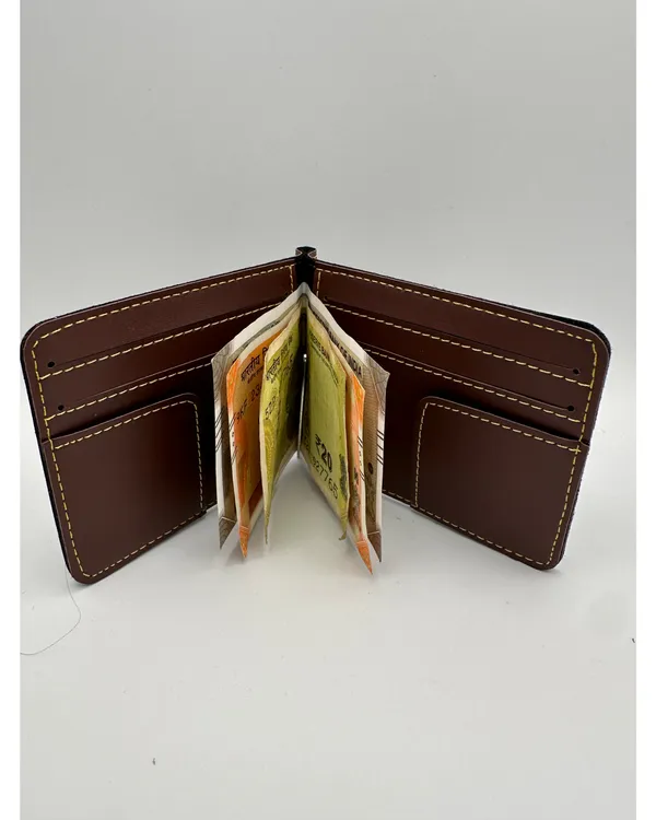 Brown_Faux_Leather_Classic_Bifold_Wallet_For_Men