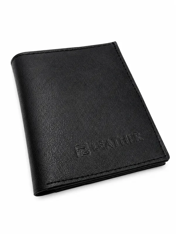Black_Faux_Leather_Bi-Fold_Wallet_For_Men