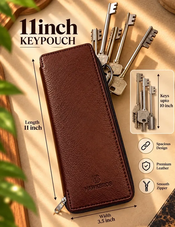 Brown_Faux_Leather_Key_Pouch_For_Unisex