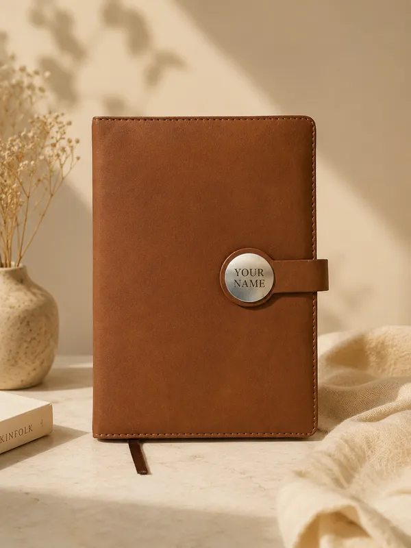 Brown_Faux_Leather_Strap_Closure_Dairy