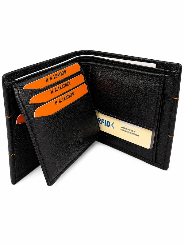 Black_Leather_Rfid_Contrast_Stitch_Bi-Fold_Wallet_For_Men