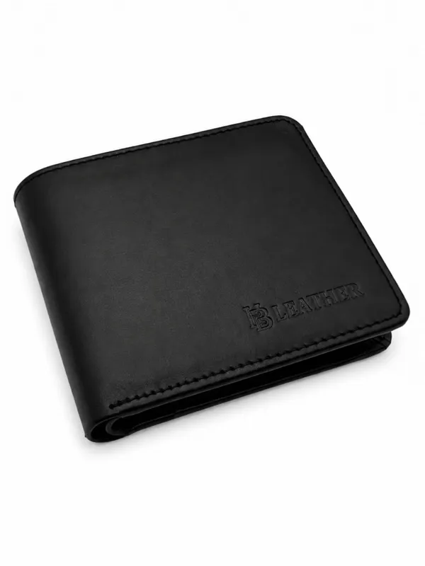 Black_Faux_Leather_Bifold_Wallet_For_Men