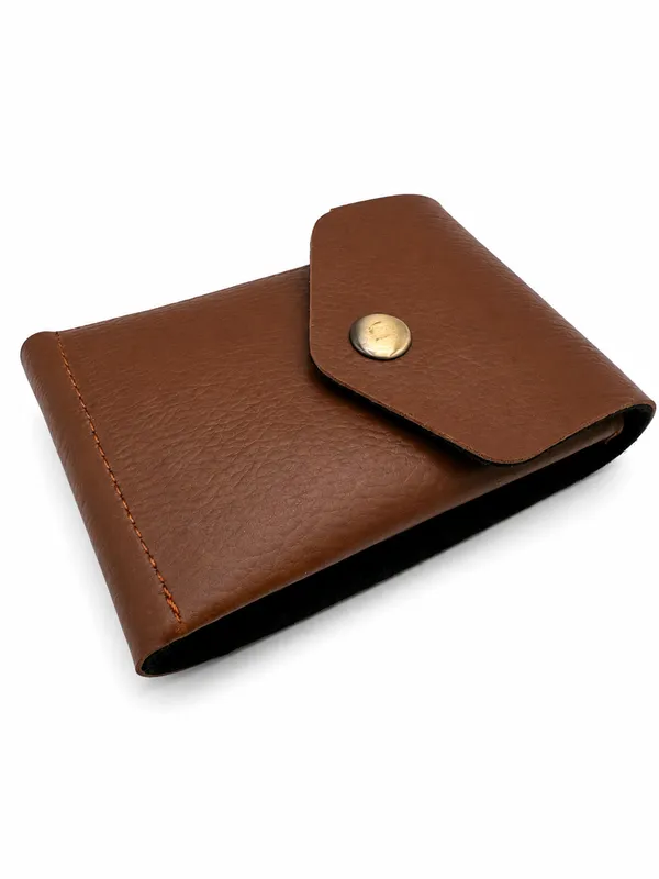 Brown_Faux_Leather_Textured_Card_Wallet_For_Men