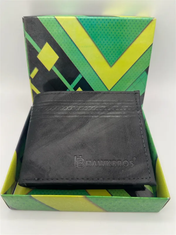 Black_Faux_Leather_Bifold_Wallet_For_Men