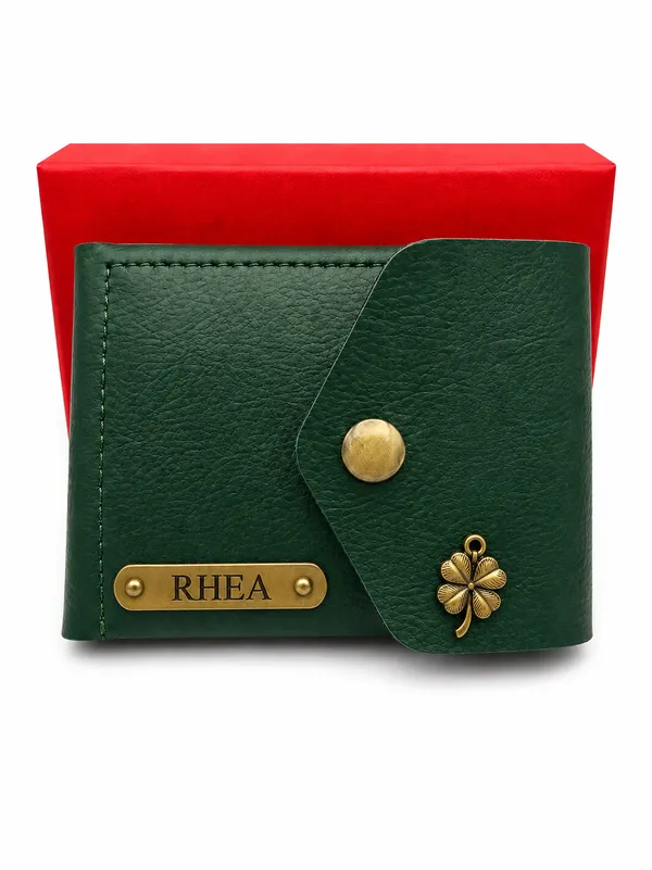 Green_Faux_Leather_Compact_Wallet_For_Women