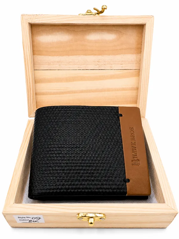 Black_Leather_Textured_Foldable_Wallet_For_Men