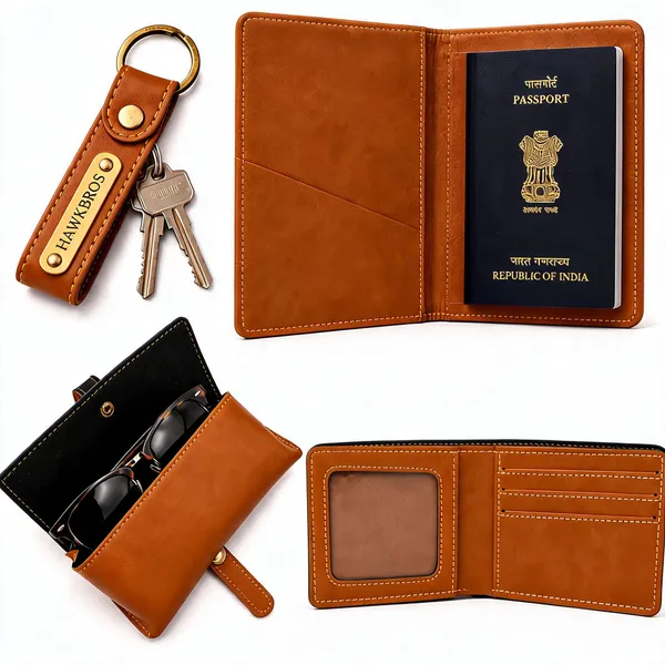 Brown_Faux_Leather_Travel_Accessories_Set_For_Men_Pack_Of_4
