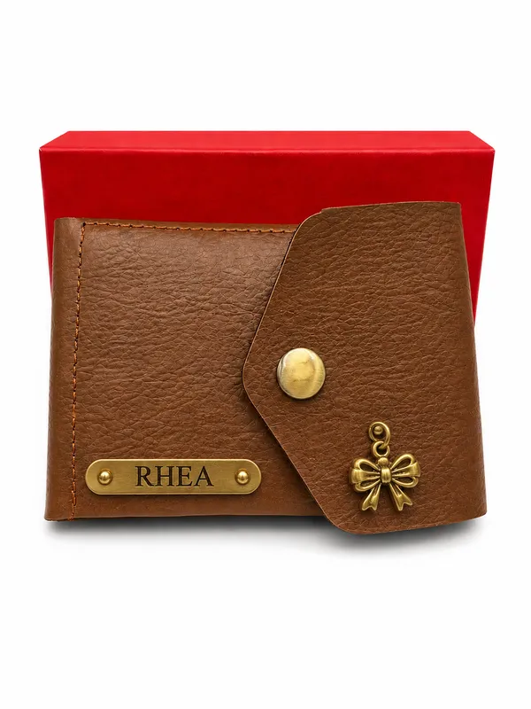 Brown_Faux_Leather_Snap_Closure_Wallet_For_Women