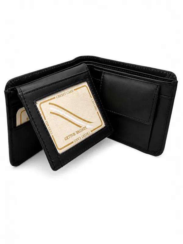 Black_Faux_Leather_Bifold_Wallet_For_Men