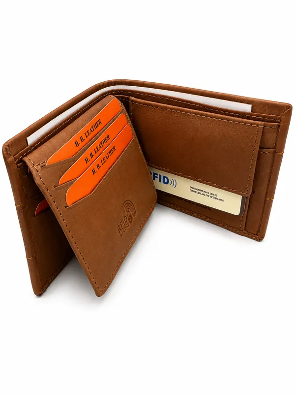 Brown_Faux_Leather_Snap_Pocket_Bifold_Wallet_For_Men