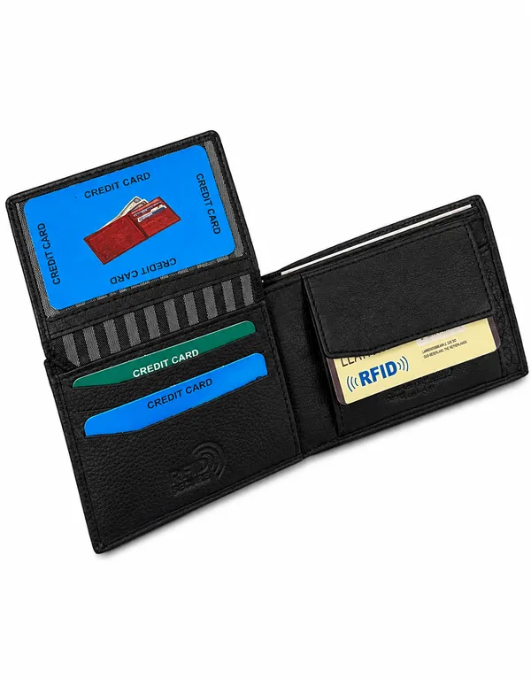 Black_Genuine_Leather_Bi-Fold_Wallet_For_Men