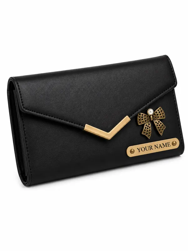 Black_Faux_Leather_Clutch_Wallet_For_Women