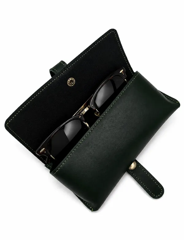 Green_Faux_Leather_Eyewear_Case_For_Unisex
