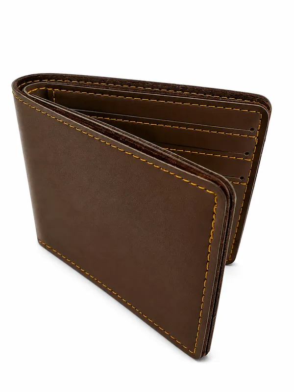 Brown_Faux_Leather_Bi-Fold_Wallet_For_Men