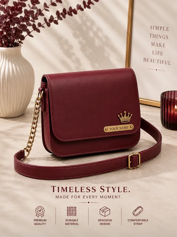Burgundy_Faux_Leather_Crossbody_Sling_Bag_For_Women