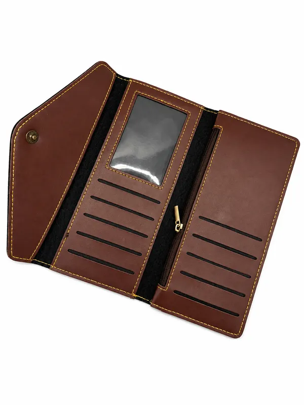 Brown_Faux_Leather_Envelope_Wallet_For_Men