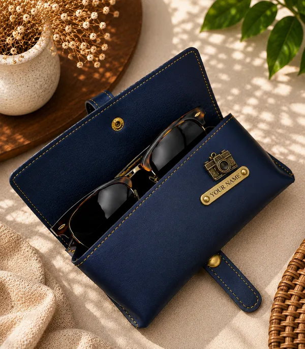 Navy_Faux_Leather_Eyeglasses_Case_With_Wrist_Strap_For_Men