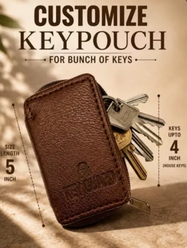 Brown_Faux_Leather_Key_Pouch_For_Unisex