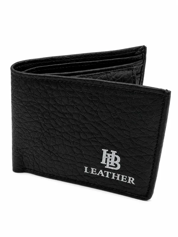 Black_Faux_Leather_Embossed_Bifold_Wallet_For_Men