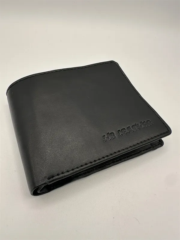 Black_Faux_Leather_Slim_Bifold_Wallet_For_Men