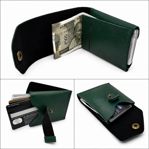 Green_Faux_Leather_Compact_Wallet_For_Women