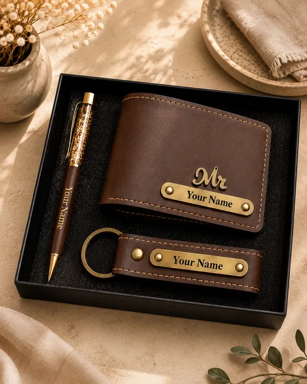 Brown_Faux_Leather_Wallet_Pen_And_Keychain_Gift_Set_For_Men_Pack_Of_3
