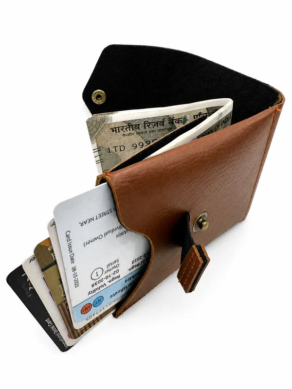 Brown_Faux_Leather_Textured_Card_Wallet_For_Men