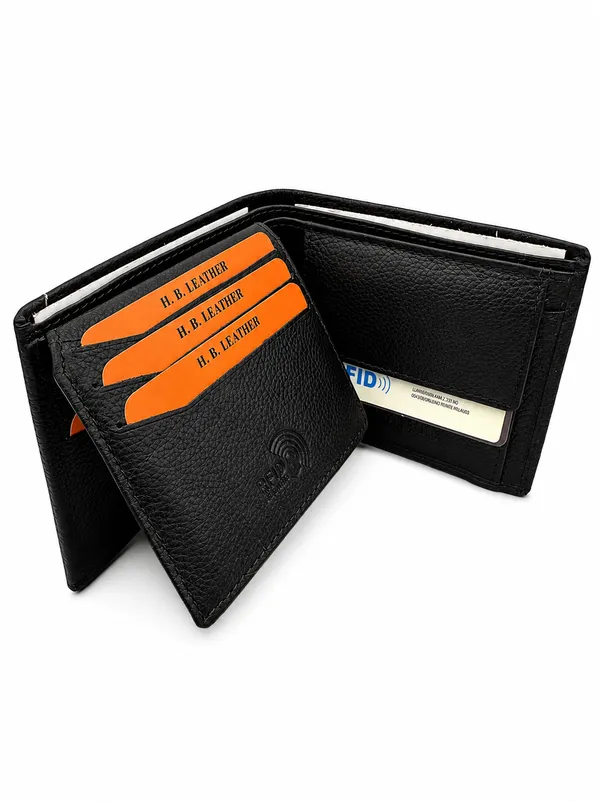 Black_Leather_Contrast_Stitch_Bi-Fold_Wallet_For_Men