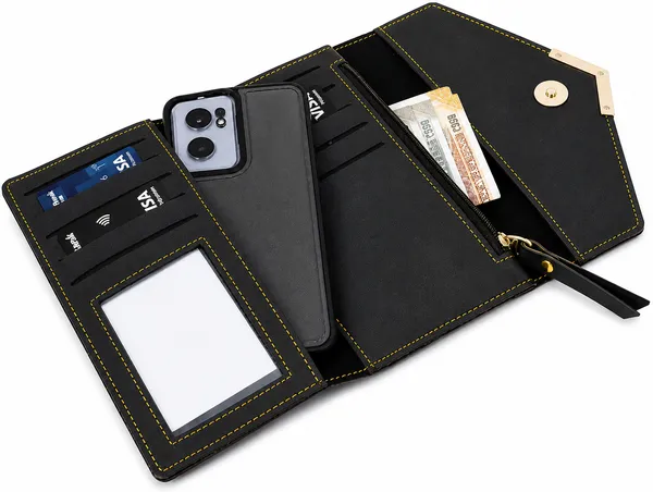 Black_Faux_Leather_Clutch_Wallet_For_Women