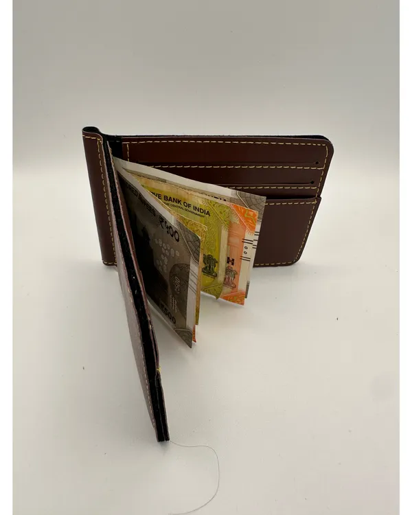 Brown_Faux_Leather_Classic_Bifold_Wallet_For_Men